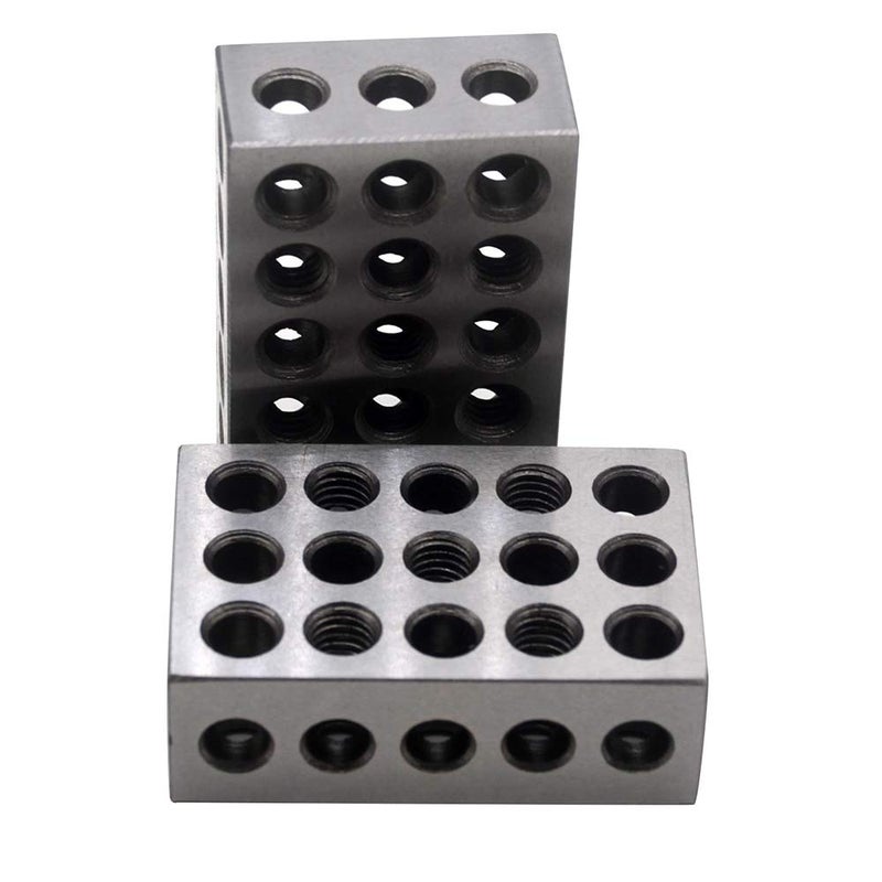Oudtinx 1-2-3 Blocks Matched Pair Hardened Steel 23 Holes (1"x2"x3") Set Precision Machinist Milling - Image 2